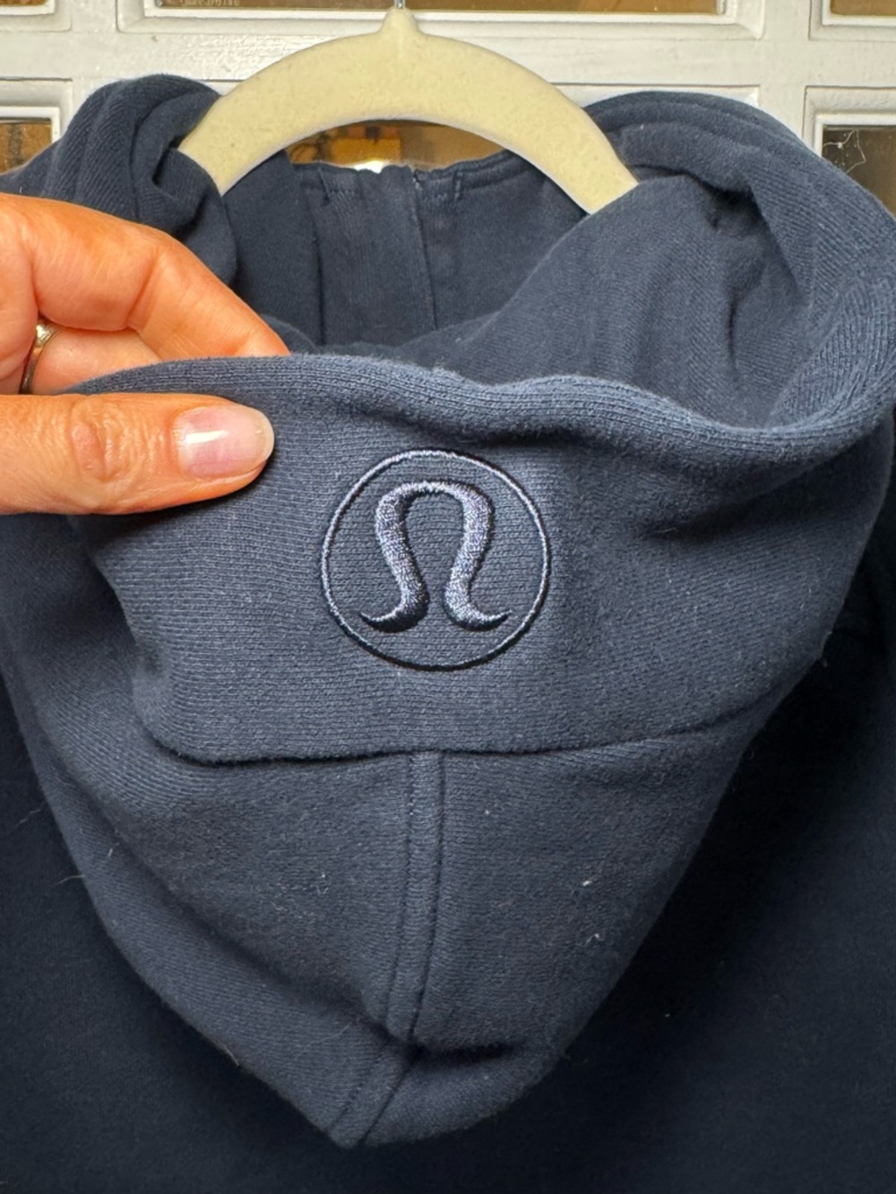 lululemon scuba oversized, full zip hoodie in navy - Picture 3 of 4